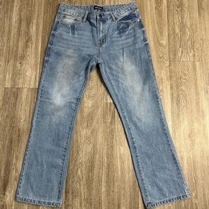 Aeropostale Mens Jeans Size 32/30 Straight Leg Blue Denim Light Wash